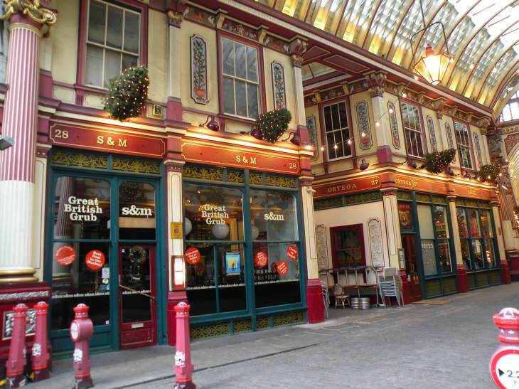  boutiques et restaurants de Leadenhall Market, la City
